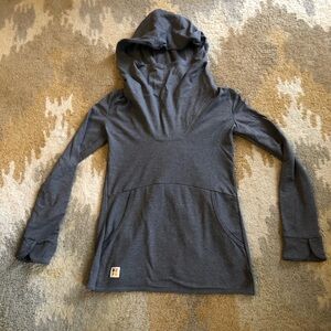 Deso Gray Long Sleeve High Neck Pullover Hoodie Sweater Size XS